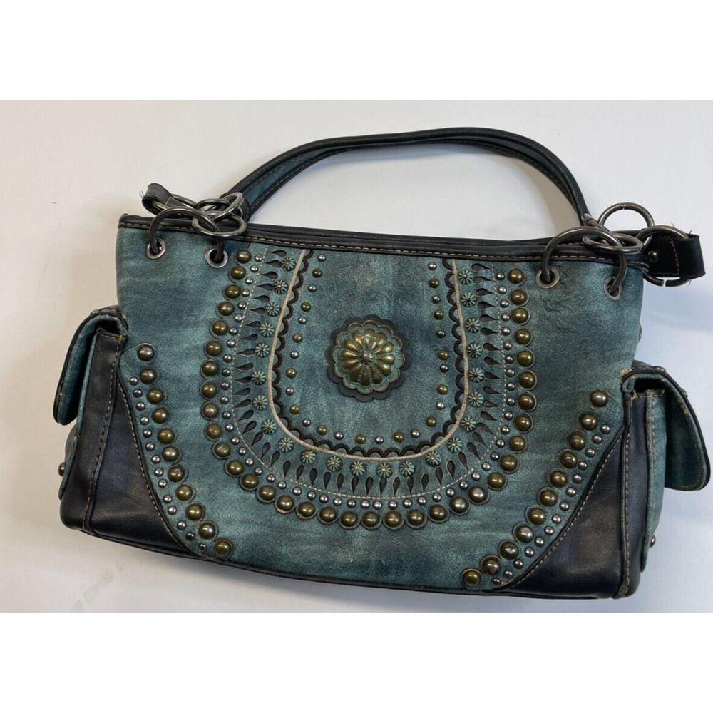 Montana West Leather Western style purse studs rings chains